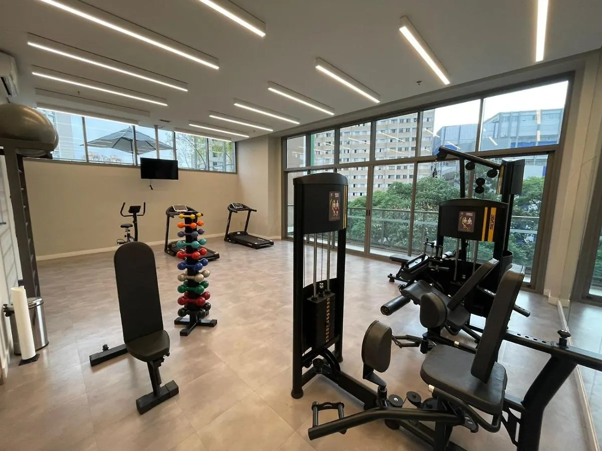 Sky Poll Studio 306 - Near Paulista Ave & Subways, Rooftop & Full Gym ! Short & Long Stay! Sao Paulo Apartment