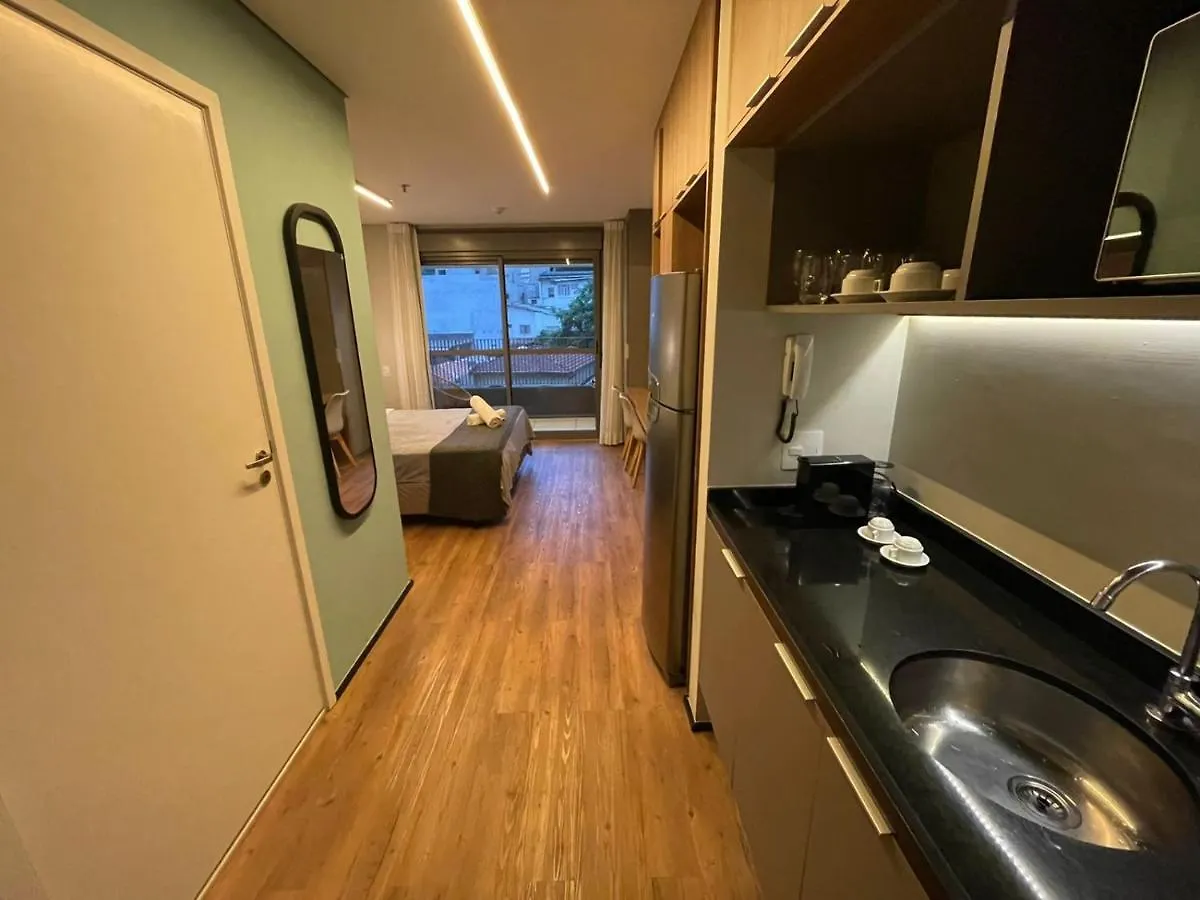 Sky Poll Studio 306 - Near Paulista Ave & Subways, Rooftop & Full Gym ! Short & Long Stay! Sao Paulo 0*,