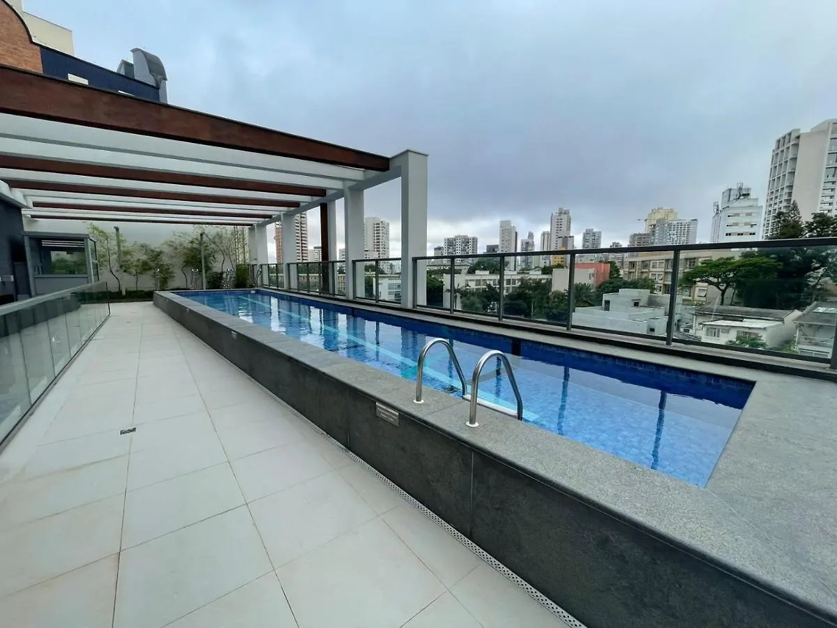 Apartment Sky Poll Studio 306 - Near Paulista Ave & Subways, Rooftop & Full Gym ! Short & Long Stay! Sao Paulo