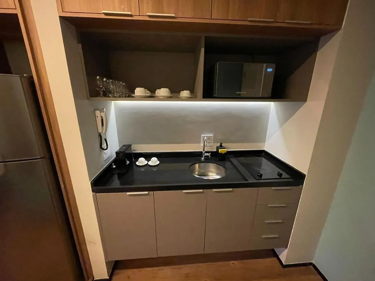 Sky Poll Studio 306 - Near Paulista Ave & Subways, Rooftop & Full Gym ! Short & Long Stay! Sao Paulo Apartment